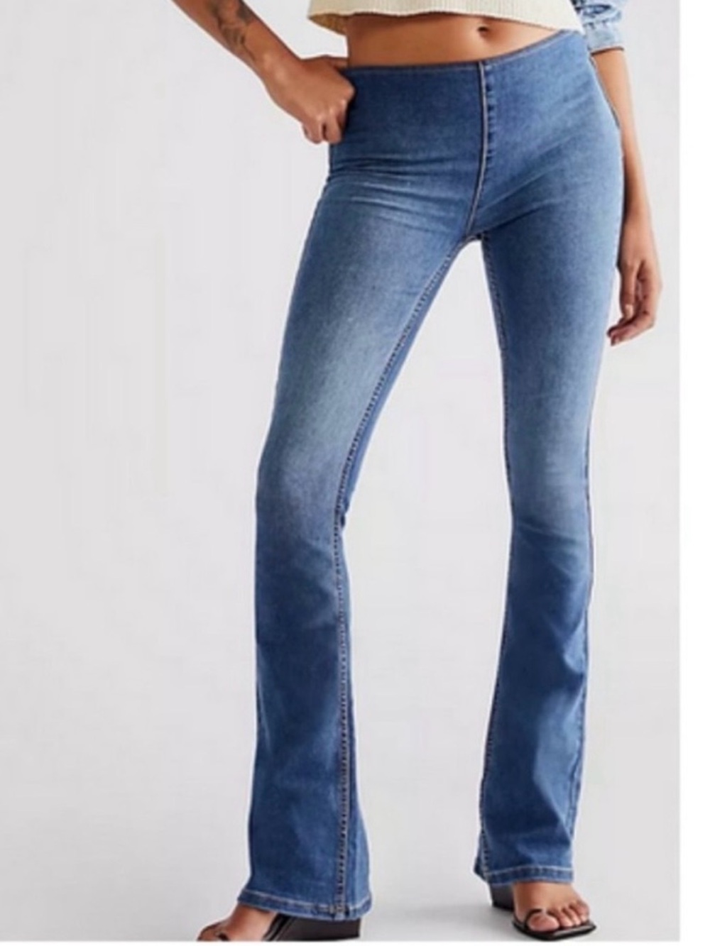 Free People Jenny High Rise Bootcut Medium Wash Jeans